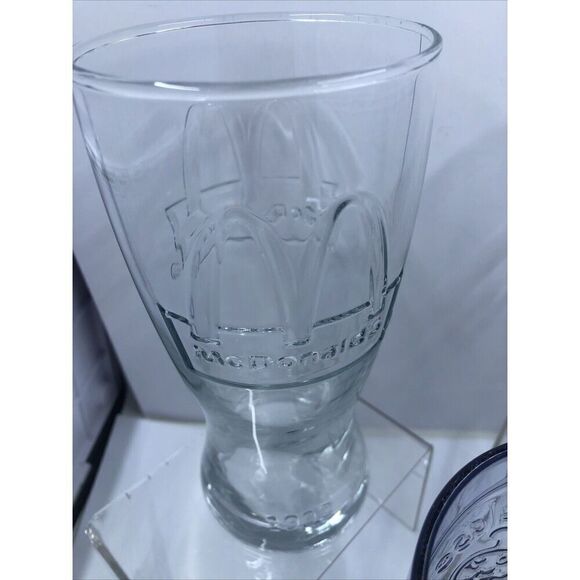 Set Of 3 McDonalds Drinking Glasses Speedee 1955 Purple 2x1992 Clear - Picture 5 of 16